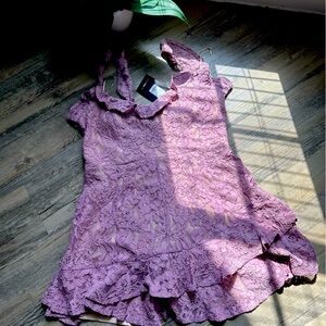 Fashion Nova Pink Lace Romper